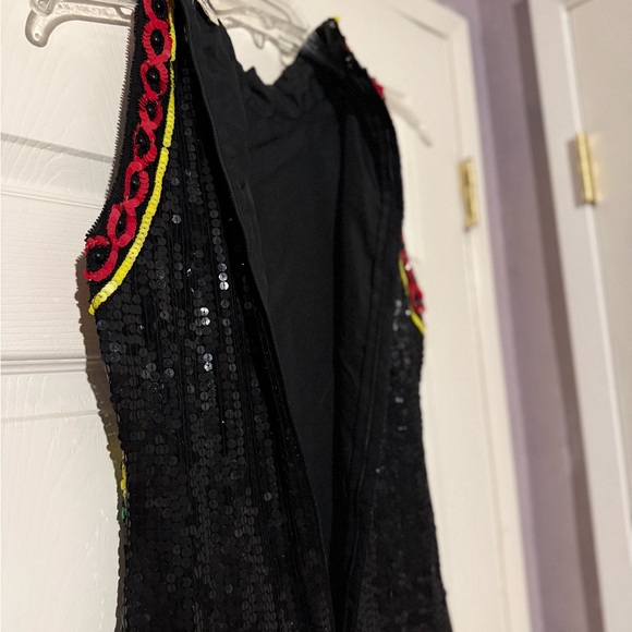 Vintage Sequin Beaded Dress – 100% Pure Silk — Handcrafted in India — Size 8/10 - Picture 7 of 8